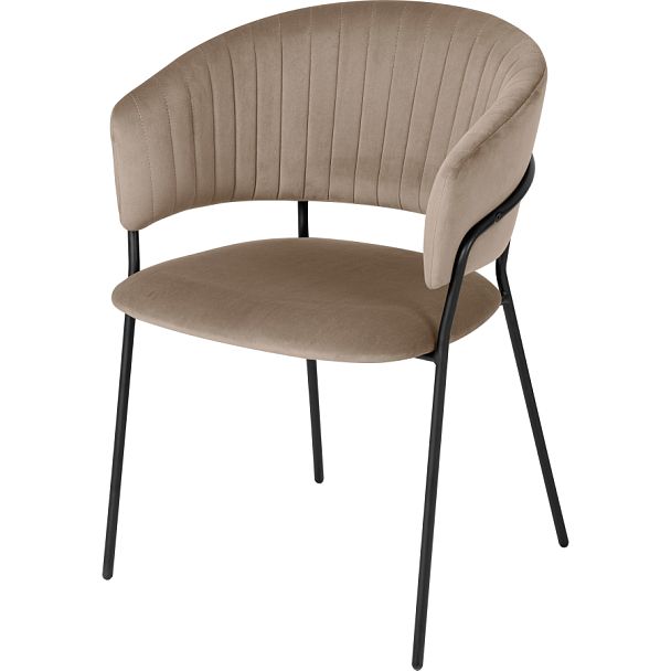 Комплект кухонных стульев Даксон латте велюр/черный, 3 шт. - Вид 1