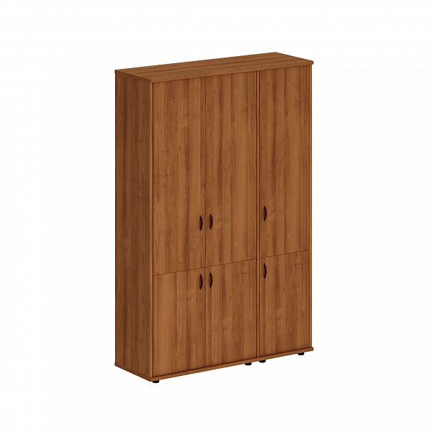 Шкаф комбинированный высокий (закрытый + закрытый узкий) "Престиж" Исп.50 темный орех - Вид 1