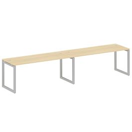Metal System Quattro Р. ст. на 2 раб. места на О-образном м/к 50БО.СМ-2.5 Акация/Серый металл 3600*720*750 - Фото предпросмотра