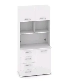 FIT Вариант № 2 MN-002 1200*600/420*2175/2178  Белый Бриллиант Кухни  Белый Бриллиант - Фото предпросмотра