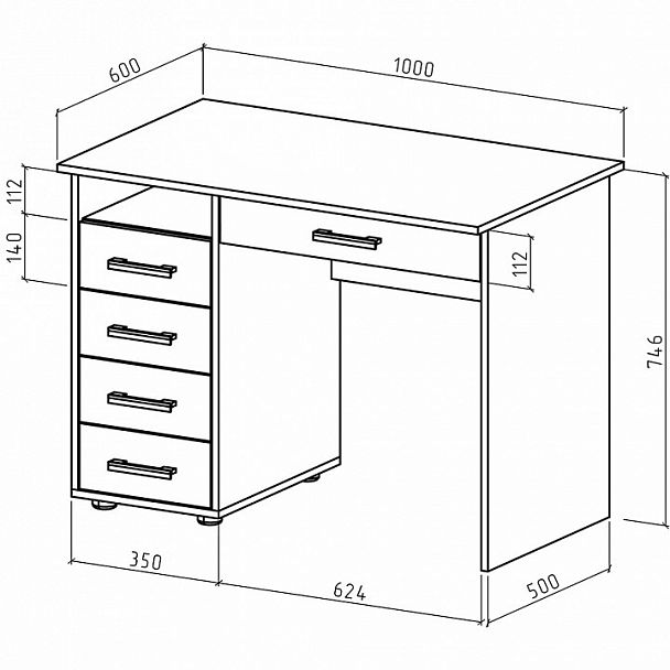 Стол письменный Остин-4Я - Вид 2