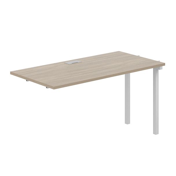 Секция  раб. станции Sigma s-b-s 2400х700х750 / профиль: 40х40 белый; столешница: дуб темный - Вид 1