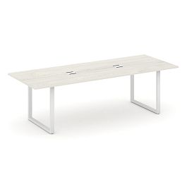 Style Project Direct Direct Стол переговорный SN-6O.SPRG-258 Дуб Наварра/Металл Белый 2580*980*750 - Фото предпросмотра