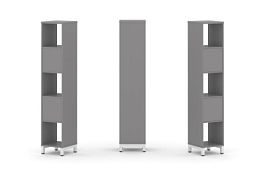 Стайл Проджект Набор стеллажа одностороннего, 5 ярусов SN.NS-511 Серый Пепел/Металл Белый 387*400*19 - Фото предпросмотра