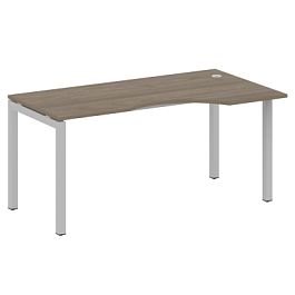 Metal System Quattro Стол криволинейный правый на П-образном м/к 50БП.СА-1 (R) Вяз/Серый металл 1600*900*750 - Фото предпросмотра