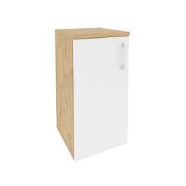 Onix Шкаф низкий узкий левый O.SU-3.1 (L) Тиквуд светлый/Белый бриллиант 400*420*823 - Фото предпросмотра