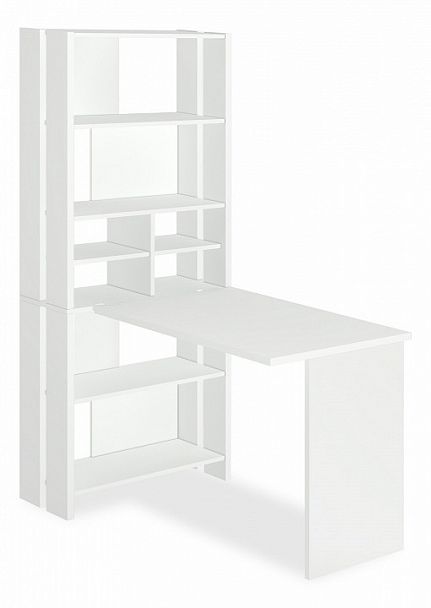 Стол компьютерный Домино Лайт СТЛ-ОВХ+С100Прям без тумбы Белый - Вид 1