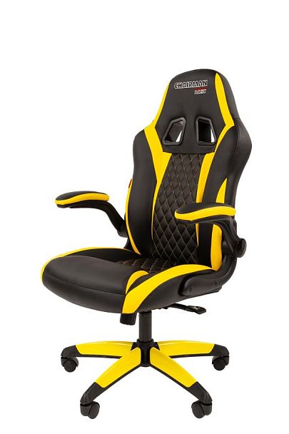 Кресло Chairman game 15 Россия экокожа черный/желтый - Вид 4