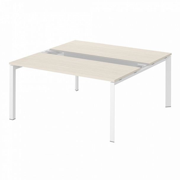 Рабочая станция на металлокаркасе "Тандем Премиум"  ПК-ТНП-СР160Х160Н2/МК/БЭ/БКК-В1-876 дуб альпийский - Вид 1