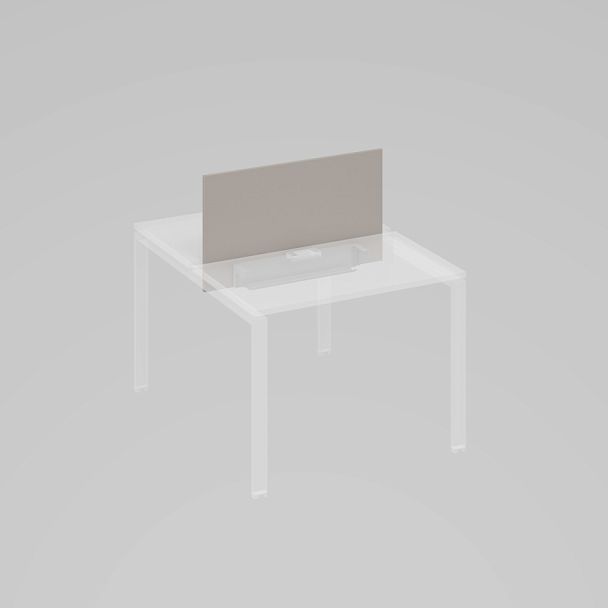 Экран настольный фронтальный для стола 100 с двумя кабель-каналами A4 А4 Б 845 БП мокко премиум / металлокаркас серый - Вид 1