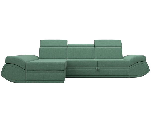 Диван угловой Лига-032 левый угол Рогожка зеленый - Вид 2