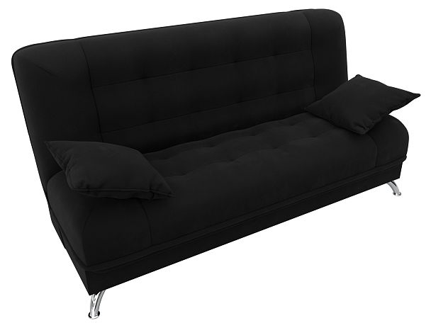 Диван Книжка Анна (полностью микровельвет черный) - Вид 5