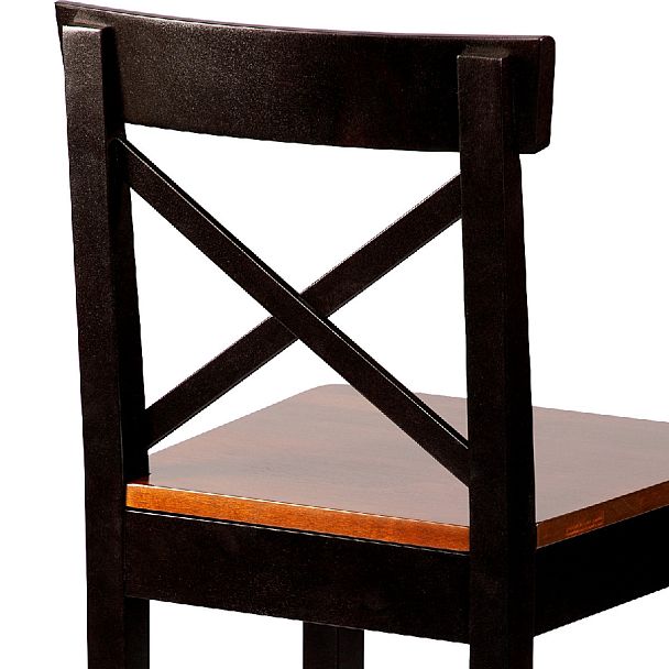 Комплект деревянных полубарных стульев с жестким сиденьем Бергольф Венге/Темный орех, 4 шт. - Вид 8