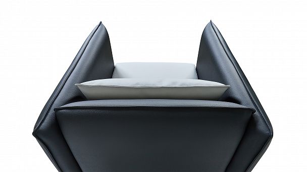 Диван двухместный высокий Lang 158x91x137 чёрный - Вид 11