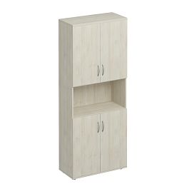 Шкаф для документов закрытый 4-дверный с нишей Комфорт К.374 дуб шамони - Фото предпросмотра