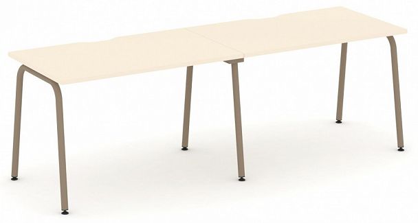 Рабочая станция на 2 места "ESTETICA" ES.RS-2.2-VK Сатин - Вид 1