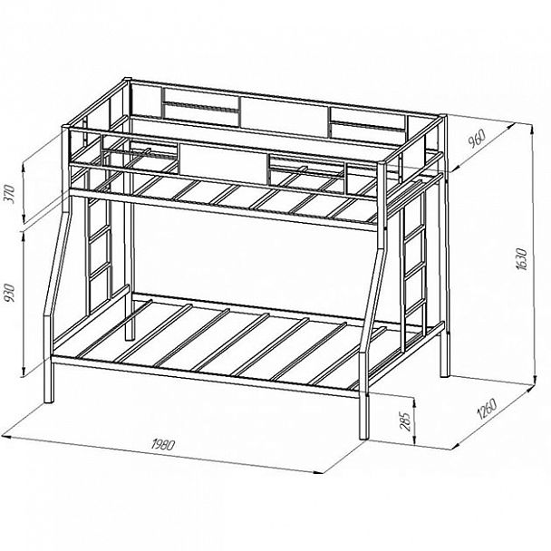 Двухъярусная кровать "Гранада" коричневый - Вид 2