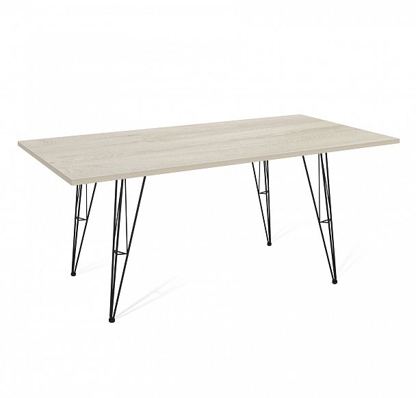 Стол офисный Sheffilton SHT-TU10/120/80 ЛДСП черный муар/дуб беленый - Вид 1