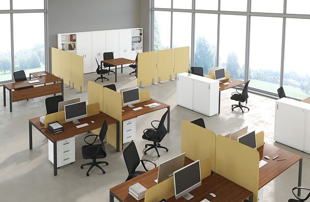 Стол для переговоров Trend Metal 120x123,6x75 светлый дуб - Вид 26