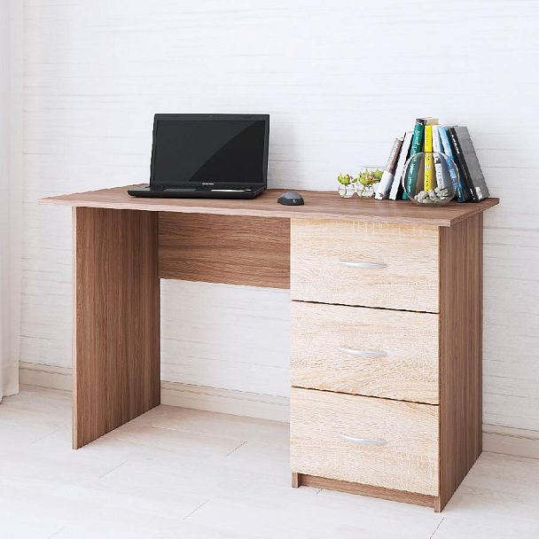 Стол письменный Сити-1 (1200*750*600) ясень шимо/дуб сонома - Вид 1