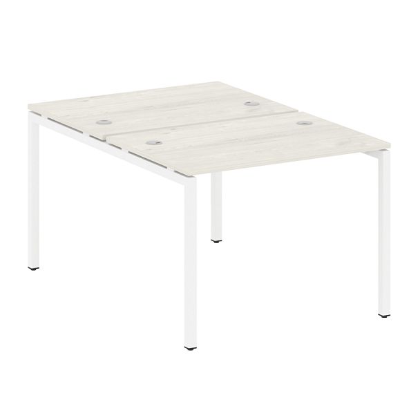 Metal System Quattro Р. ст. на П-образном м/к 40БП.РАС-СП-2.1 Дуб наварра/Белый металл 1000*1475*750 - Вид 1