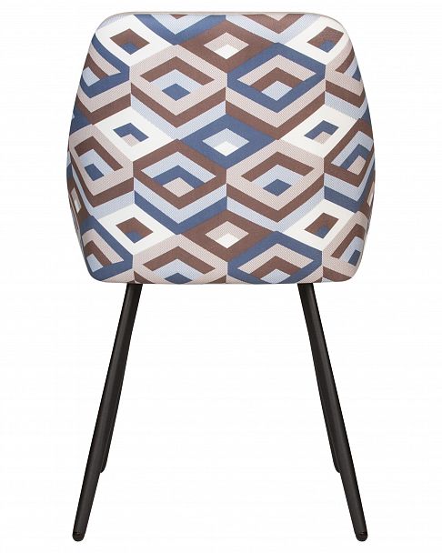 Стул обеденный DOBRIN MARKUS (ЭМАЛЬ ЧЕРНЫЙ МУАР ткань Candy Silver+Escada Ocean) - Вид 5