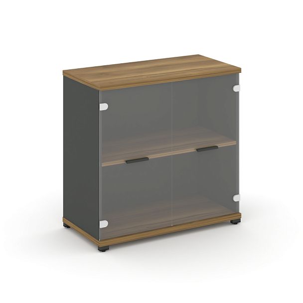 Concept Шкаф 1 широкая секция, 2 ниши CN.STS.E-213 SP A Сандал Янтарный/Антрацит/Металл Антрацит/Прозрачный 836*420*818 - Вид 1