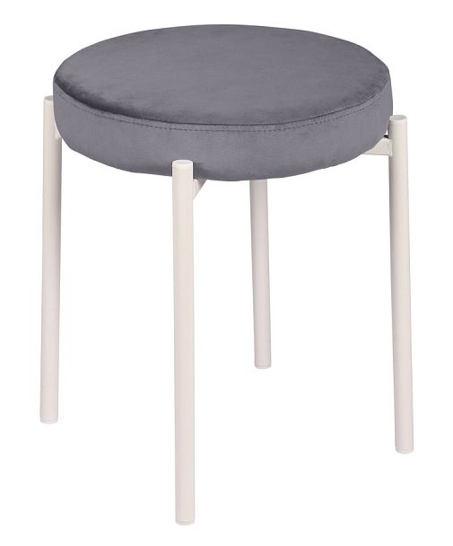 Комплект табуретов Кен, темно-серый H-15/белый, 2 шт. - Вид 1