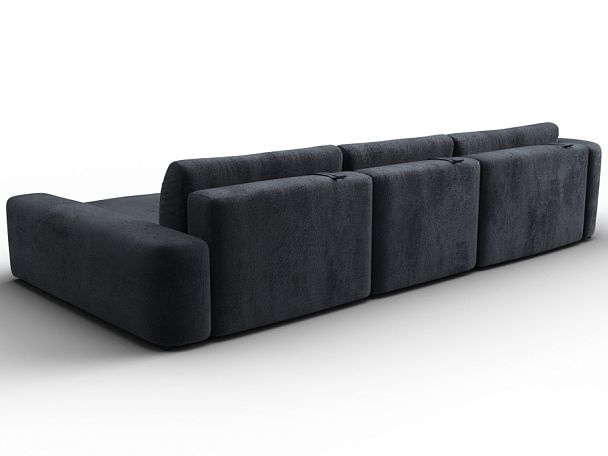 Диван угловой Лига-066 НПБ Лонг угол правый Велюр серый - Вид 5