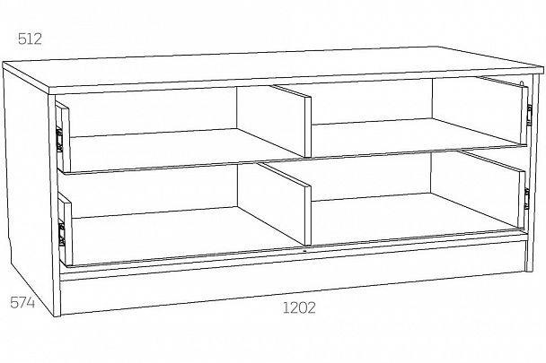 Тумба под ТВ Оливия НМ 040.48 Ф - Вид 3