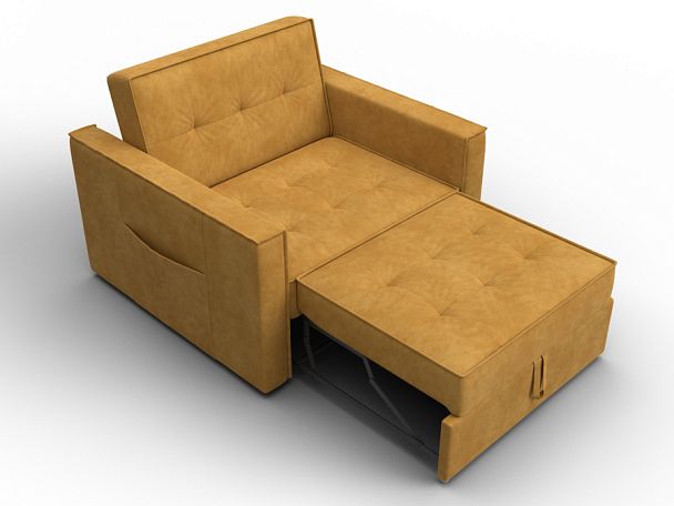 Кресло-кровать Лига-104 (80) Велюр желтый - Вид 7