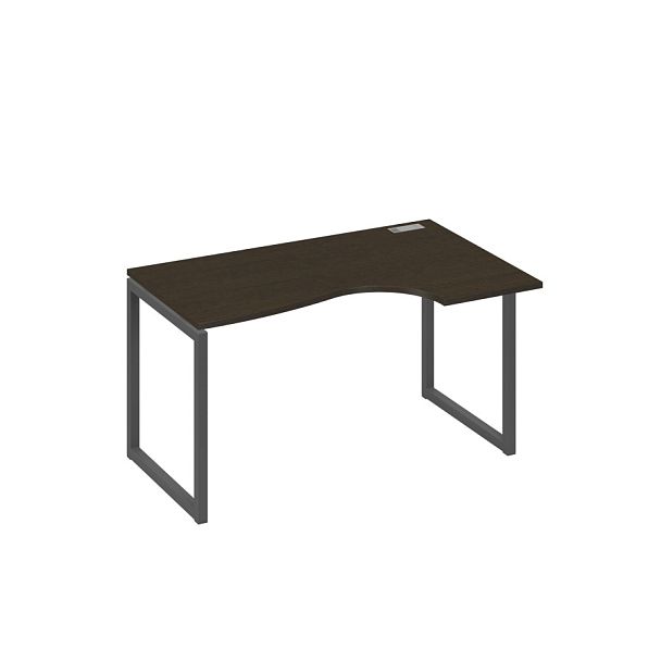 Стол эргономичный правый "Классика" на металлокаркасе QUATTRO A4 А4 Б4 044 БП венге / металлокаркас антрацит - Вид 1