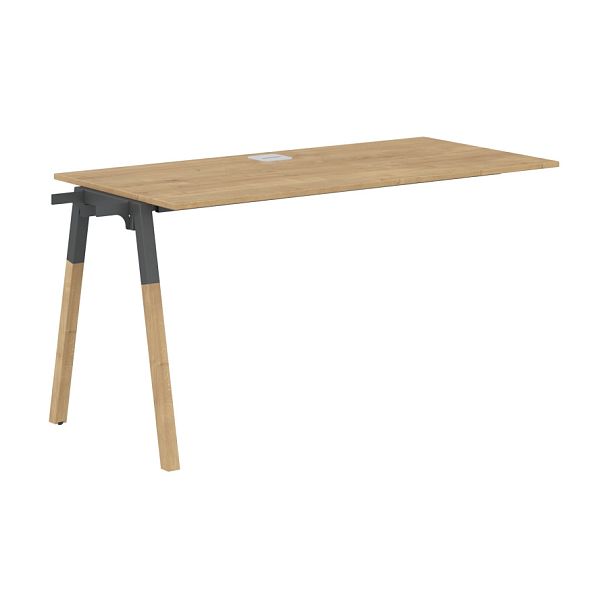 Стол приставной FIST 1367 Дуб Гамильтон/Антрацит-Бук 1380х670х733 FORTA - Вид 1