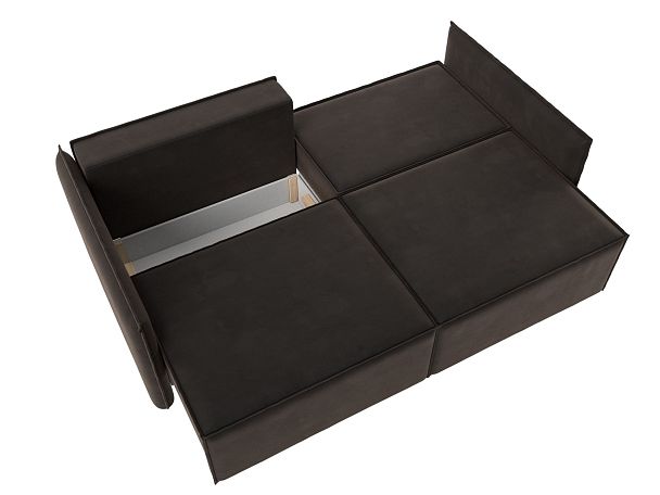 Диван прямой Либерти (полностью велюр коричневый) - Вид 9