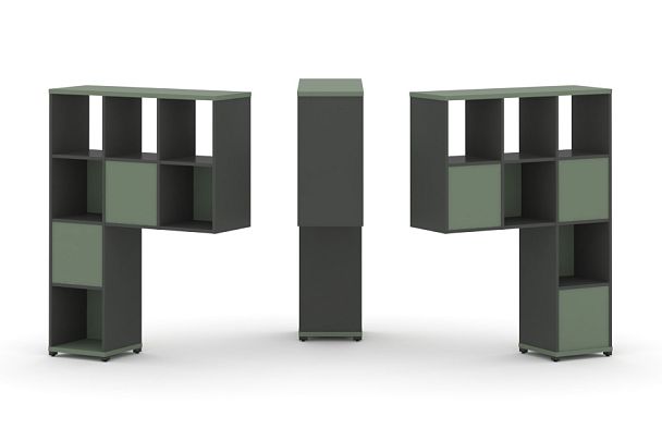 Concept Надставка высокая CN.DNV-003 Кобо/Антрацит/Металл Антрацит 1099*350*1486 - Вид 1