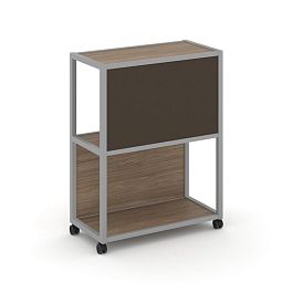Shelf Mobile Стеллаж 3 уровня 1 секция VR.LT-STK-303.10 Дуб Аризона/Металл Серый/W-25 1000*400*1046 - Фото предпросмотра