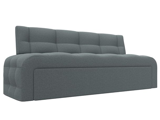 Диван кухонный прямой Люксор Рогожка серый - Вид 1