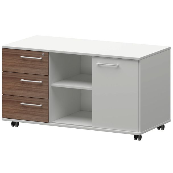 Креденция левая KZT-62L Темный шимо/Белый 1200x568x648 Кортез - Вид 1