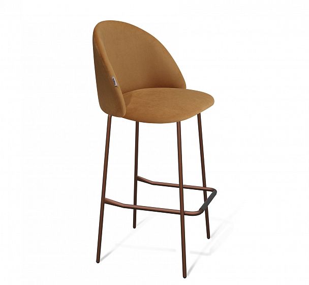 Стул барный Sheffilton SHT-ST35/S29P горчичный/медный металлик - Вид 2