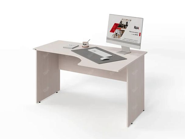 ЛАЙТ / LIGHT RLG004-14x9R Угловой стол 140x90x75 Дуб Молочный - Вид 4