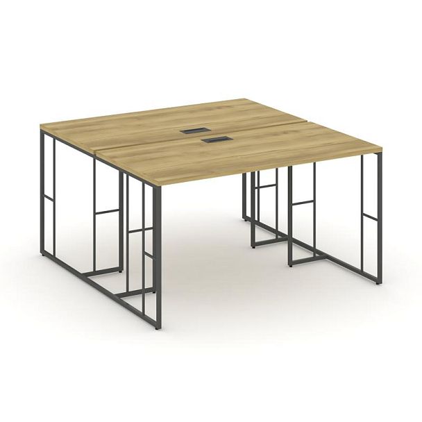 Rift Рабочая станция RF.DRS-014 Дуб Винченцо/Металл Антрацит 1580*1432*750 - Вид 1