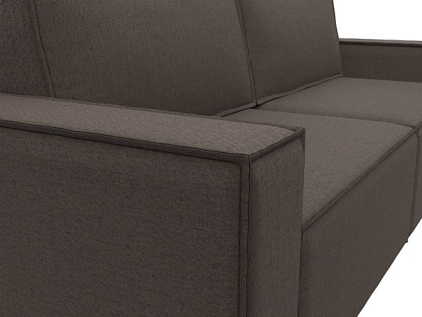 Диван прямой Куба Рогожка коричневый - Вид 4