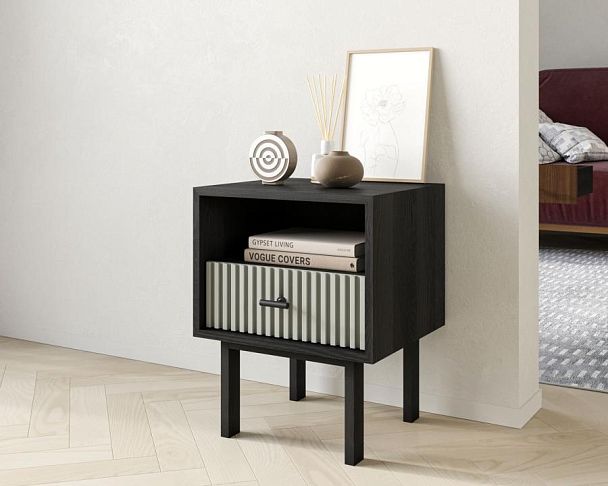 Тумбочка с нижним ящиком Emerson арт EM17/gray/L - Вид 3