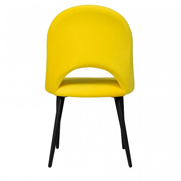 Стул Игнис, ножки черные, велюр желтый - Вид 6
