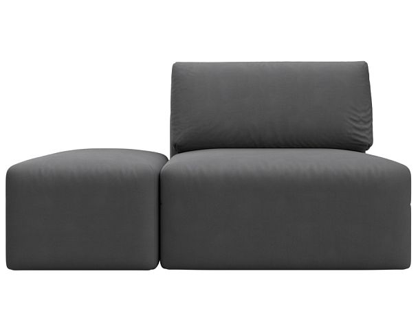 Модули диван и пуф Лига-060 НПБ Искусственная замша серый - Вид 1