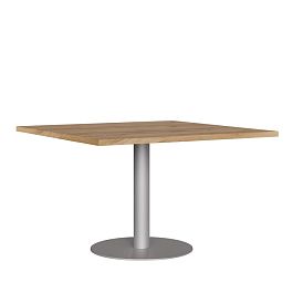 Стол переговорный квадратный Zion Light 120x120x75 дуб крафт золотой - Фото предпросмотра