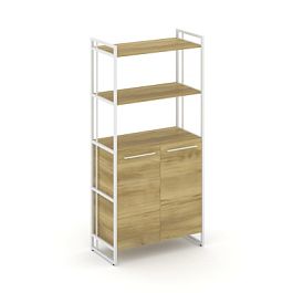 Rift Шкаф 4 ниши широкий RF.SS-44 Дуб Винченцо/Металл Белый 798*396*1648 - Фото предпросмотра