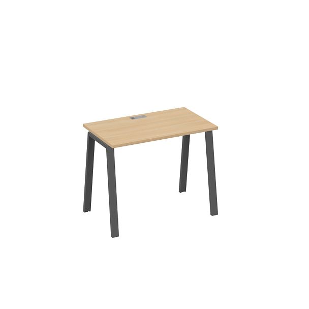Стол письменный на металлокаркасе TRE A4 А4 Б3 002 БП натуральный дуб / металлокаркас антрацит - Вид 1