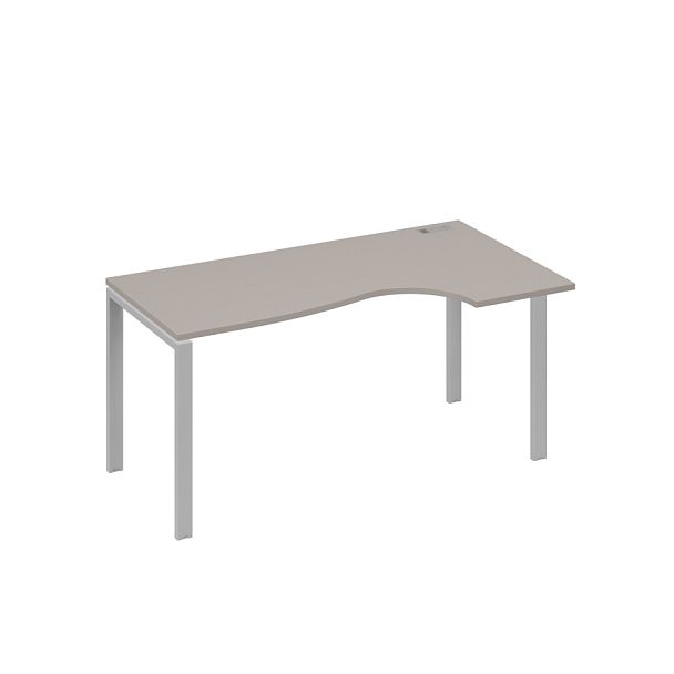 Стол эргономичный правый "Классика" на металлокаркасе UNO A4 А4 Б1 046 БП мокко премиум / металлокаркас серый - Вид 1