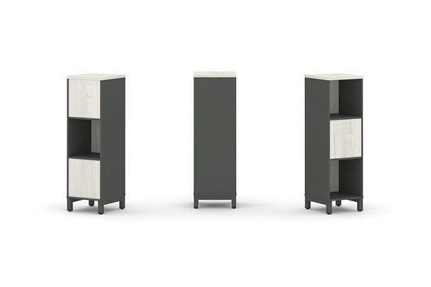 Style Project Набор стеллажа 2-х сторон., 3 яр. SN.NSD-311 Антрацит/Дуб Наварра/Металл Антрацит 387* - Вид 1